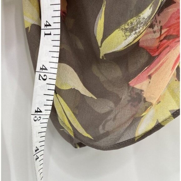 SUNDANCE Women’s Silk Floral Gathered V-Neck Side Zip Dress Size 8 Spring - Picture 11 of 14